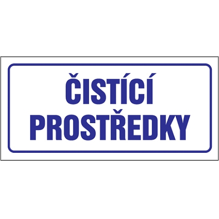 Značka Čisticí prostředky, samolepicí fólie, 100 × 210 mm